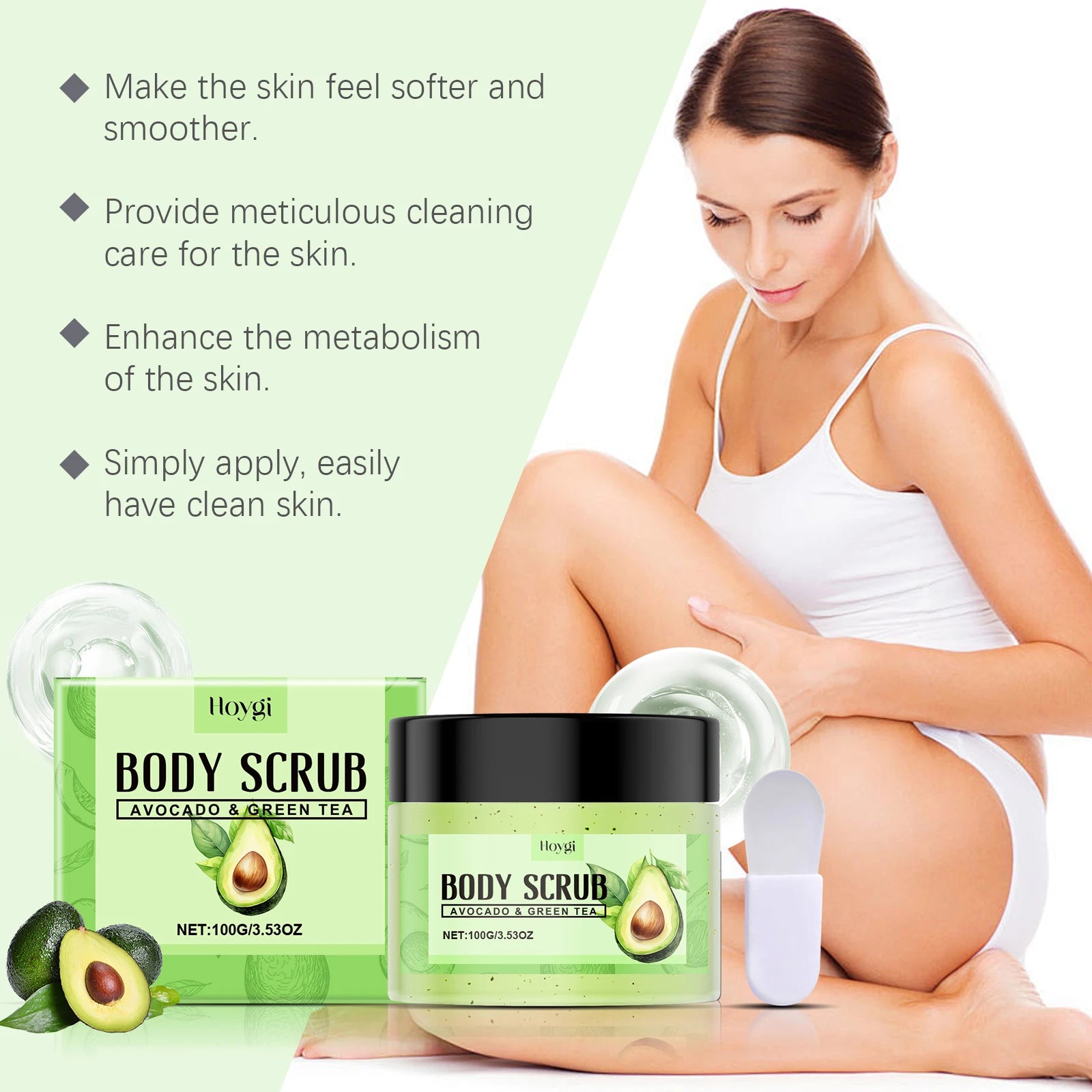 Matcha Body Scrub - Gentle Exfoliating Pore Cleanser (100g) Scrubs Treatments Tidesmit