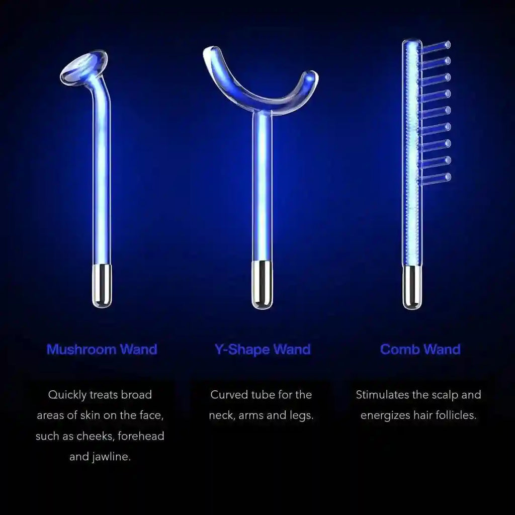 High Frequency Facial Wand: Acne Treatment & Skin Tightening - Purple Eye Massage Instrument Tidesmit
