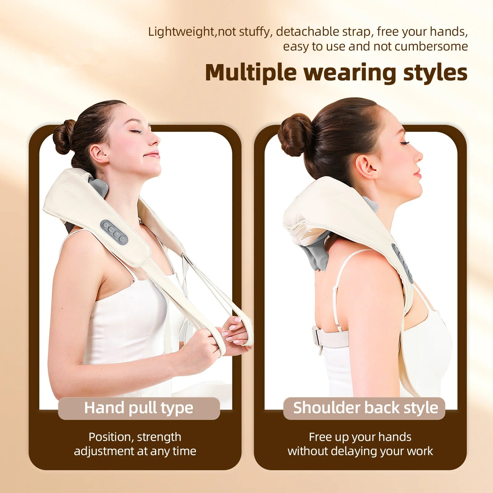 Back Massager Shawl with Heat - Rechargeable Deep Tissue Relief Device Back Massage Instrument Tidesmit