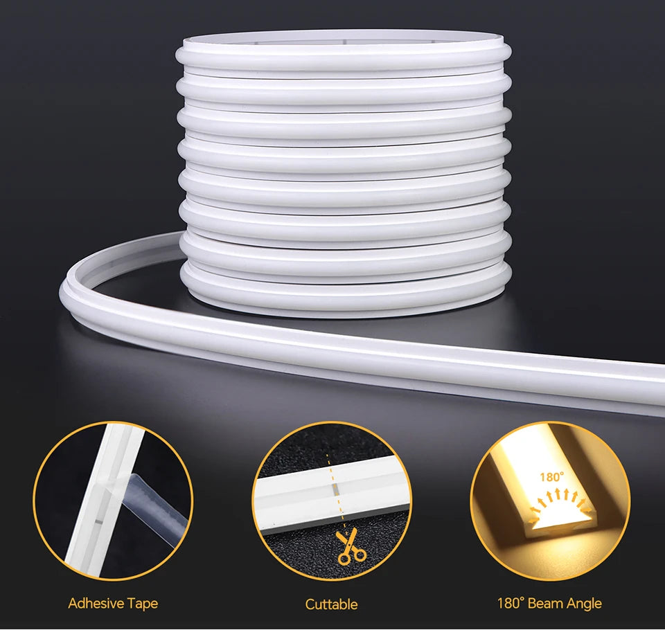 Bluetooth APP Control Self-Adhesive Neon COB LED Strip Light Bedroom Embedded Acoustic Wall Panel Decor Backlight LED Tape