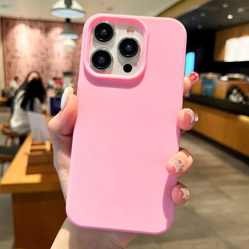 iPhone 16 Pro Max Case: Shock-Absorbing Military-Grade Matte Bumper Cover pink Tidesmit