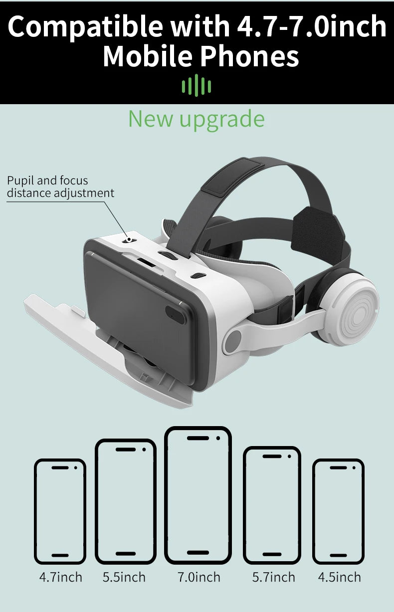 VR Headset for Smartphones - Immersive 3D Glasses with Remote Controller Tidesmit