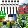 12Pcs Solar-Powered Outdoor New Style Stick Lights, Lawn Lights, Warm Light/White Light Led Lighting, Garden Lights, Path Lights, Suitable for Sidewalks, Patios, Yards, Villa Gardens, and Ground-Inserted Lights