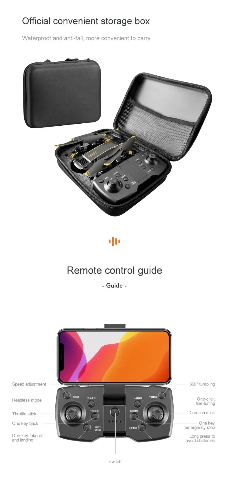GPS Drone with 8K Dual Camera & Obstacle Avoidance - Foldable Design Tidesmit