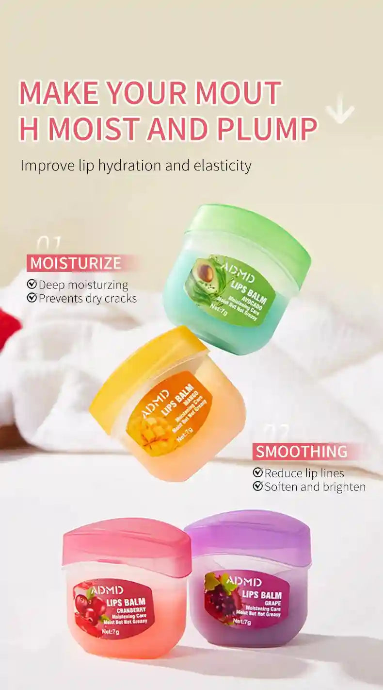 Fruit Lip Balm Set - 8pcs Moisturizing Lip Treatment for Dry Lips Lip Care Tidesmit