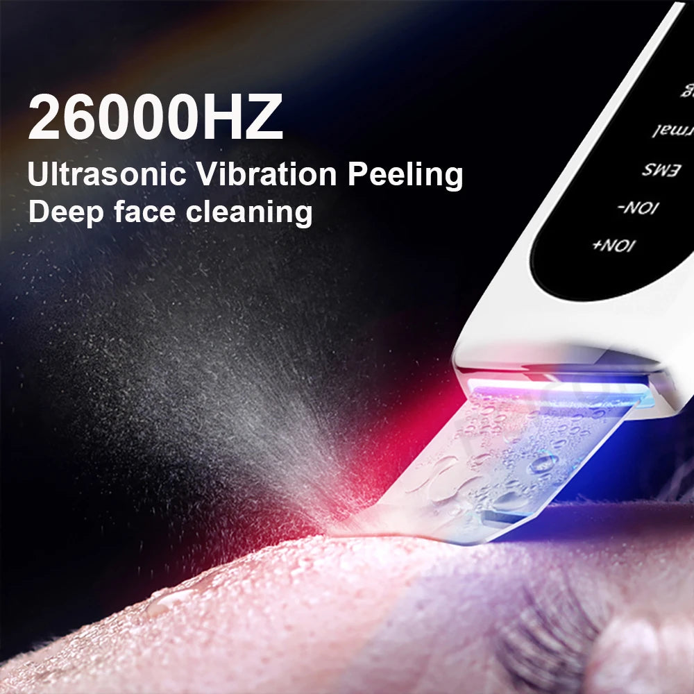 Ultrasonic Skin Scrubber – Professional Pore Cleansing Facial Tool Scrubs Treatments Tidesmit