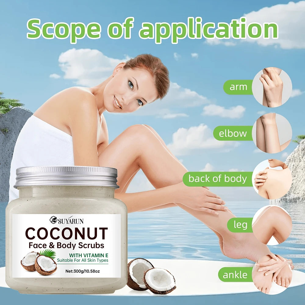 Coconut Sugar Body Scrub – Organic Exfoliating Spa Care (300g) Scrubs Treatments Tidesmit