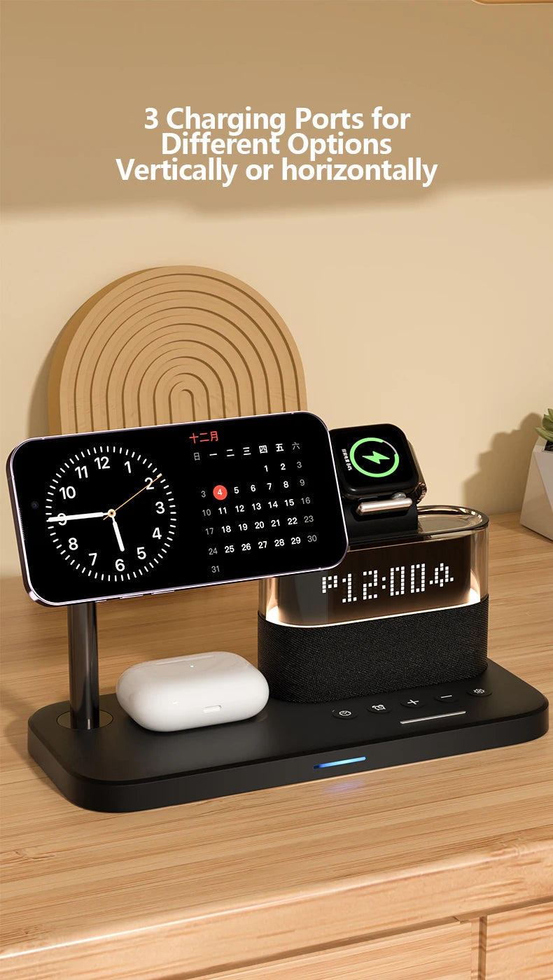 Tidesmit 3-in-1 Qi2 Wireless Charging Station for MagSafe Devices Tidesmit
