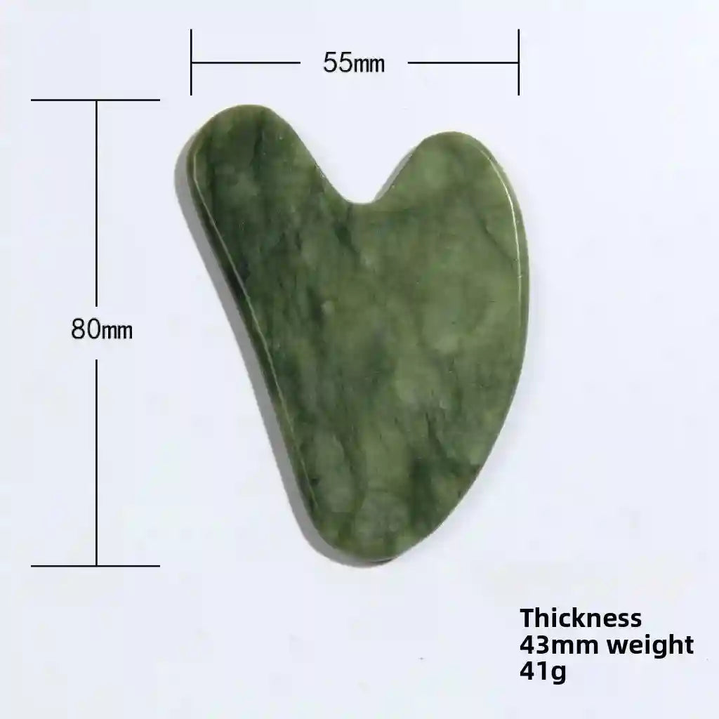 Natural Xiuyan Jade Gua Sha Heart-Shaped Facial Massage Tool Massage Roller Tidesmit