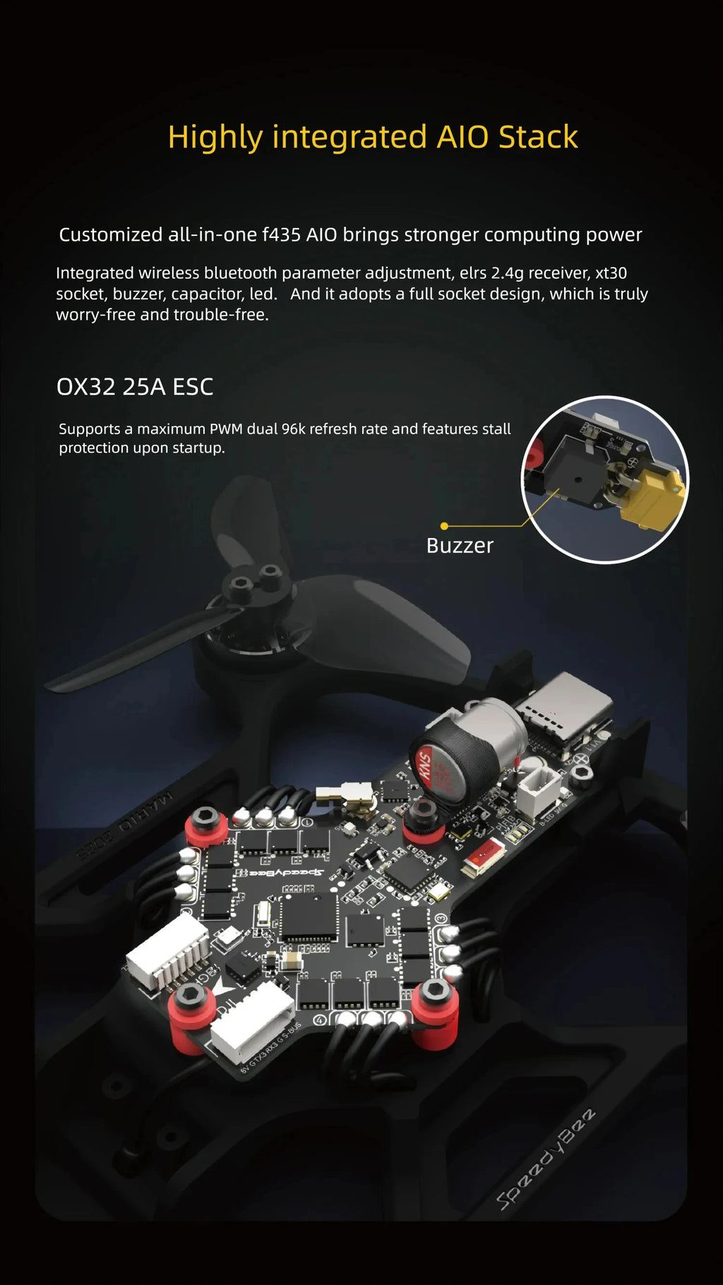 SpeedyBee Mario 25 FPV Drone Kit | O4 Air Unit High-Performance Racing Tidesmit