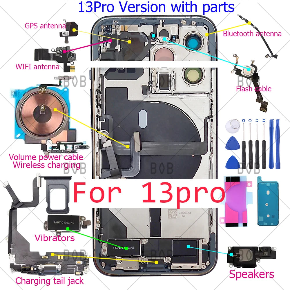 iPhone 13 Pro Max Back Housing Replacement - High Durability Finish Tidesmit
