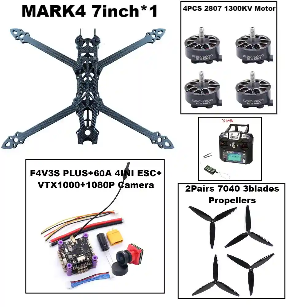 7-Inch FPV Racing Drone Kit with Carbon Fiber Frame - Tidesmit Tidesmit