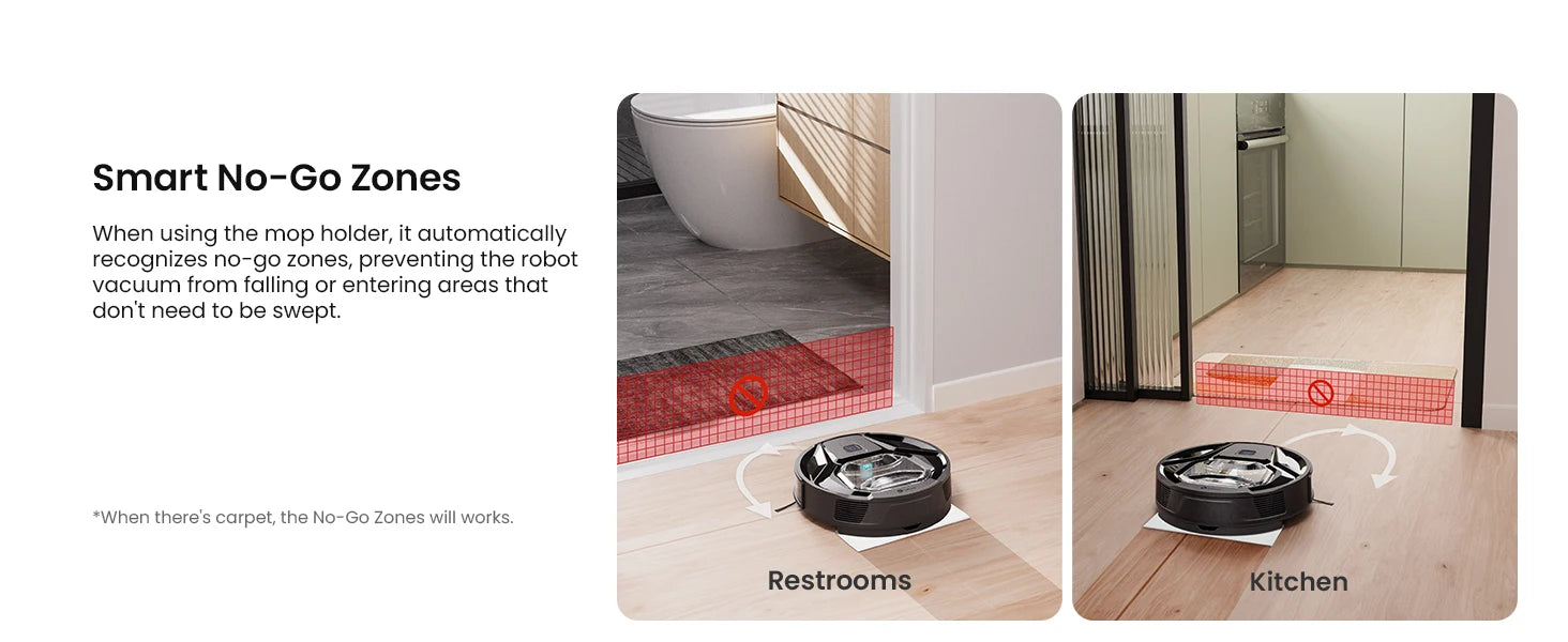Tidesmit Lefant M320 Robot Vacuum showcasing slim profile and advanced sensors for floor and carpet cleaning
