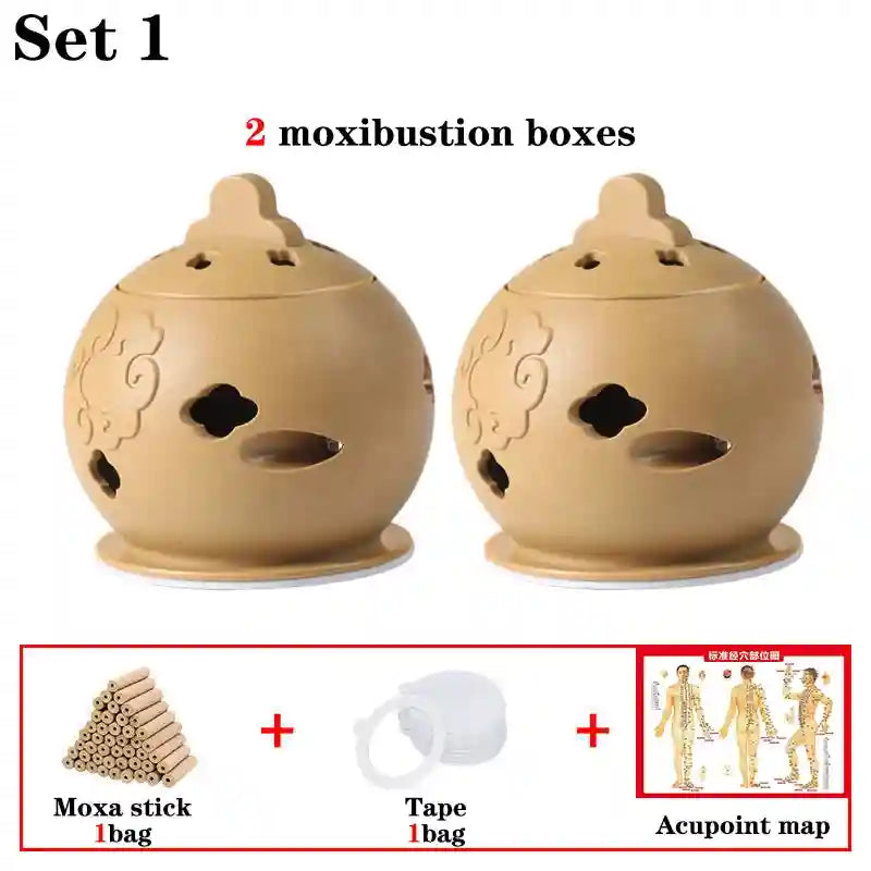 Portable Thermal Moxibustion Pot for Targeted Muscle Relief - Tidesmit Massage Roller Set 1 Tidesmit