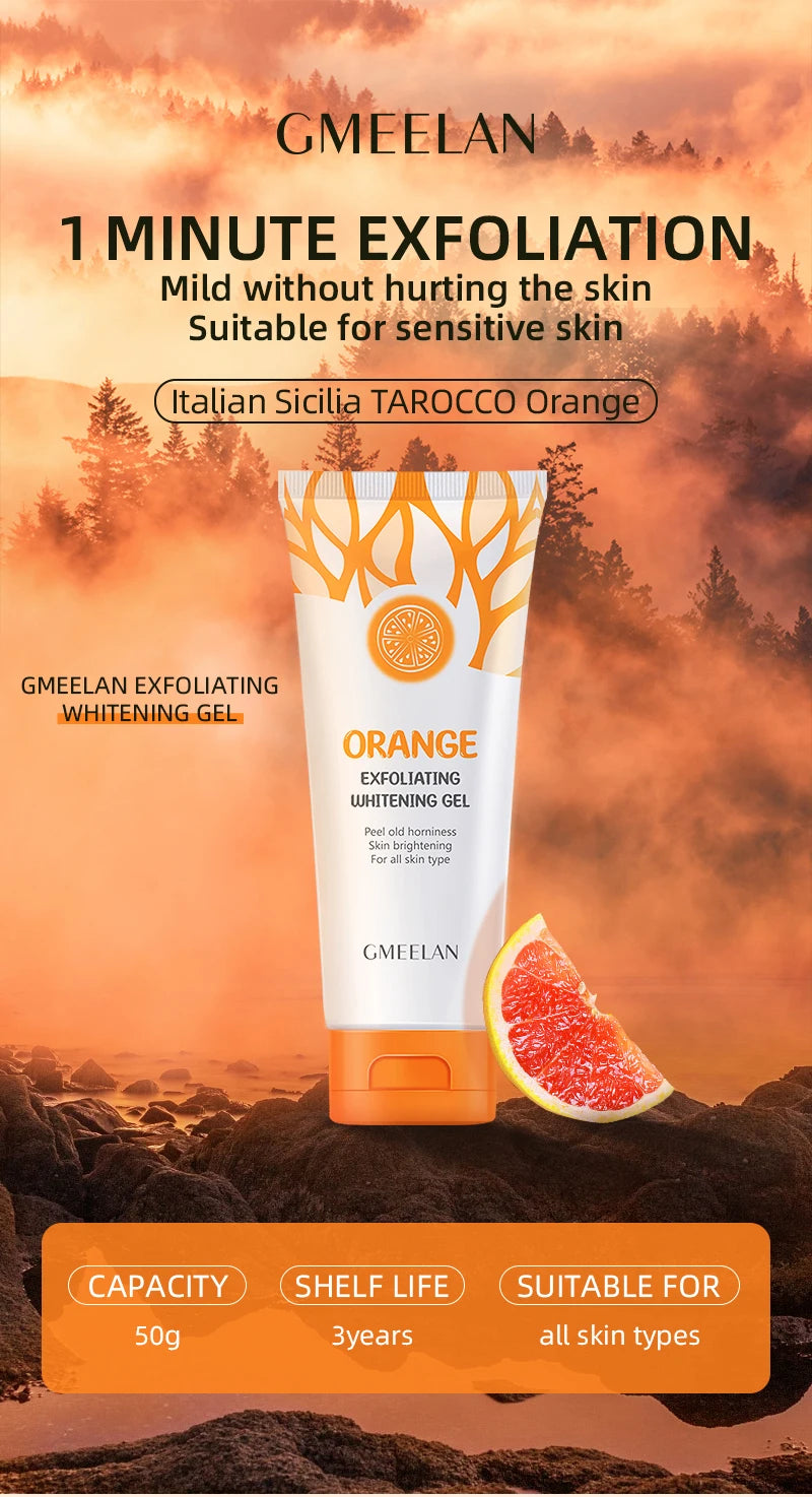 Orange Exfoliating Gel 50g - Professional Brightening & Hydration Treatment Scrubs Treatments Tidesmit