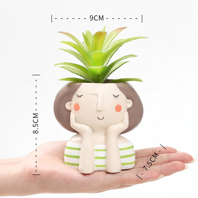 Fairy Succulent Flowerpot Desktop Ornament Succulents Plant Potted Green Plants Vase  Home Gardening
