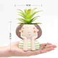 Fairy Succulent Flowerpot Desktop Ornament Succulents Plant Potted Green Plants Vase  Home Gardening