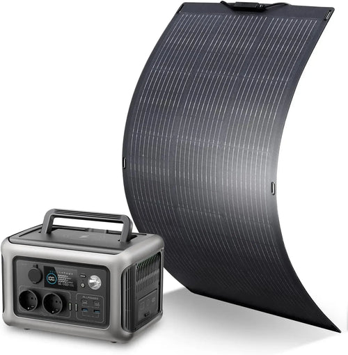 Portable Power Station 299Wh LiFePO4 with 100W Solar Panel Kit Tidesmit