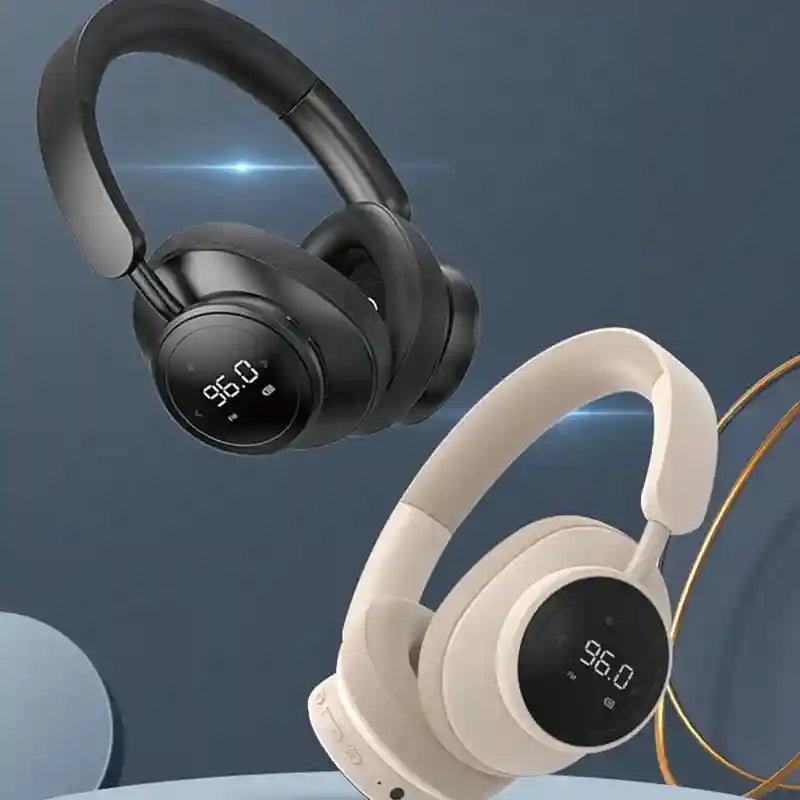 Wireless Over-Ear Headphones - Khaki Foldable Bluetooth Audio Tidesmit