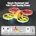 RC Stunt Drone for Kids with LED Lights - Durable Quadcopter Blue/Red/Violet Red Tidesmit