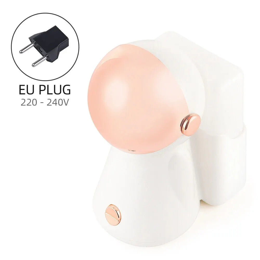 Astronaut-shaped night light, white and rose gold, with an EU plug for wall outlet use.