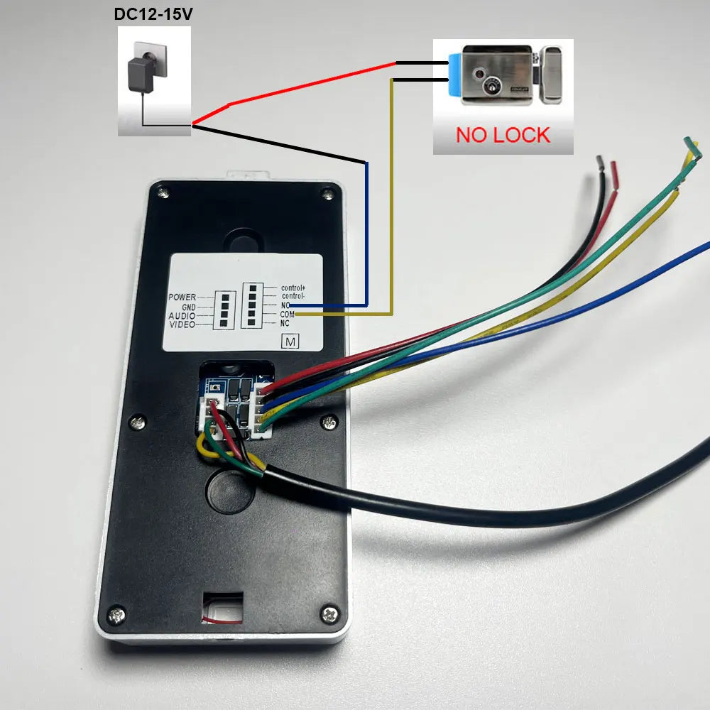 4 Wire 7 Inches Wired Video Doorbell Door Phone Support Unlock, Monitoring, Dual-Way Intercom for Villa Home Office Apartment