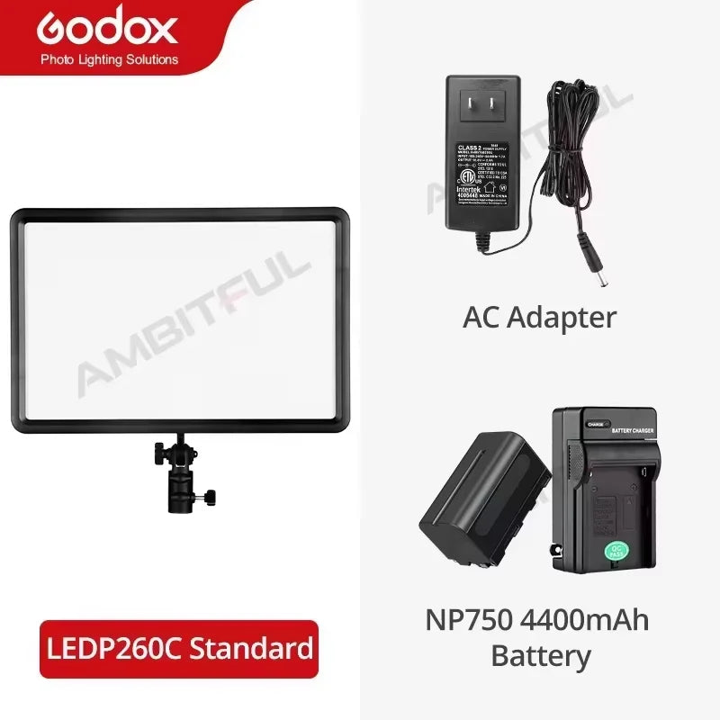 LED Video Light Panel 30W | Adjustable Color Temp Lighting Kit LEDP260C Kit 3 Tidesmit