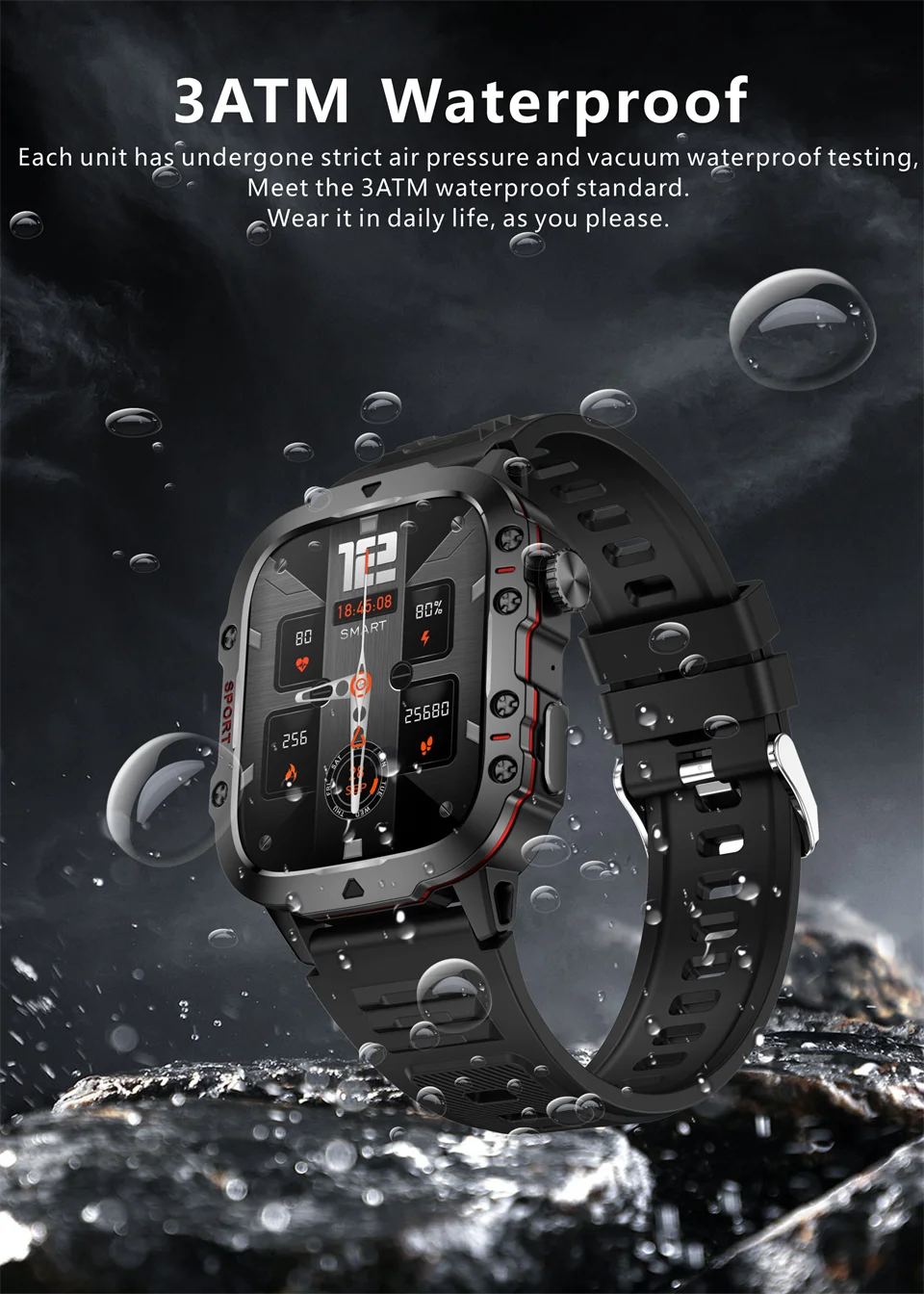 New Smart Watch For Men Women Bluetooth Call Heart Rate Sleep Monitoring 3ATM Waterproof Sport Smartwatch For Android IOS 2026