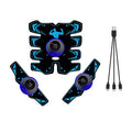 EMS Muscle Stimulator 3-in-1 Abdominal Trainer - USB Blue Relaxation Treatment USB 8pack3in1 Blue Tidesmit