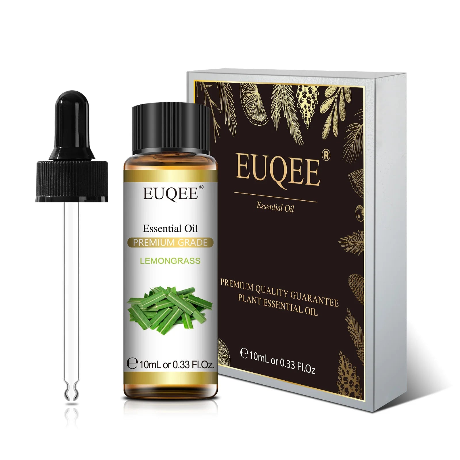 EUQEE 10ml Pure Essential Oil For Aromatherapy Diffuser-Jasmine Eucalyptus Frankincense Cinnamon Lavender Aroma Essential Oils