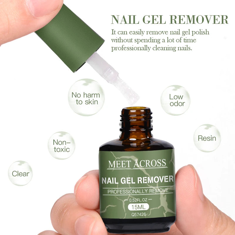 Nail Gel Polish Remover 15ml - Fast UV Soak Off Gel Solution Permanent Makeup Machines Tidesmit