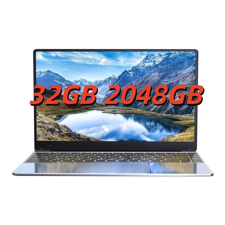 Sleek Original Radiant 15.6'' Laptop Intel N3700 FHD IPS 120Hz,32GB/2TB SSD,5000mAh & Backlit Keyboard