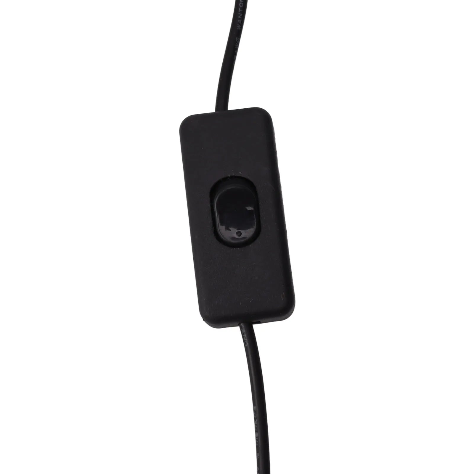 Black inline switch for 20W solar pet house fan kit, providing easy power control for cooling pet homes and greenhouses.