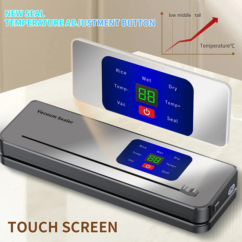 2026 Portable Wireless Vacuum Sealer, Rechargeable Food Sealing Machine with Multi-Pack Vacuum, Countdown Display & Waterproof T
