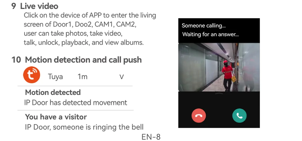 New 10 Inch Wifi Video Door Bell Intercom System with RFID Doorbell Camera Family Multi Nits Apartment Video Door Phone Intercom