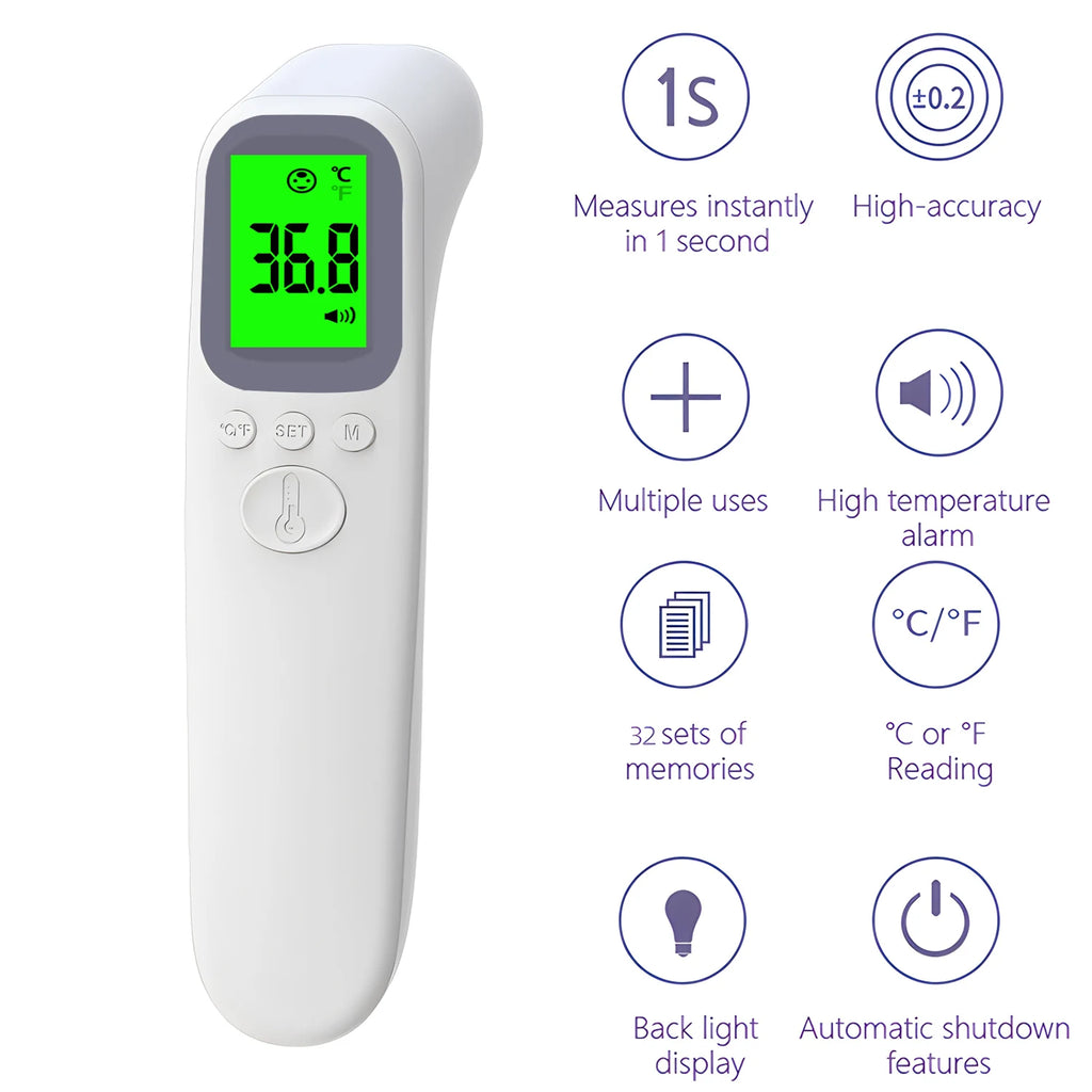 Medical Temperature Infrared Thermometer Forehead Digital Non-contact Thermomete LED Display Fever Measure Tool For Baby Adult