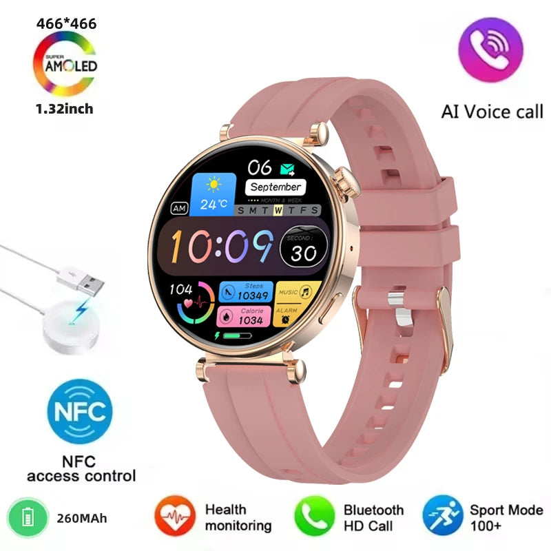 2026 New For Original Watch Mini Women Smartwatch GPS motion trail NFC 466*466 HD Full screen touch Ladies Smartwatch