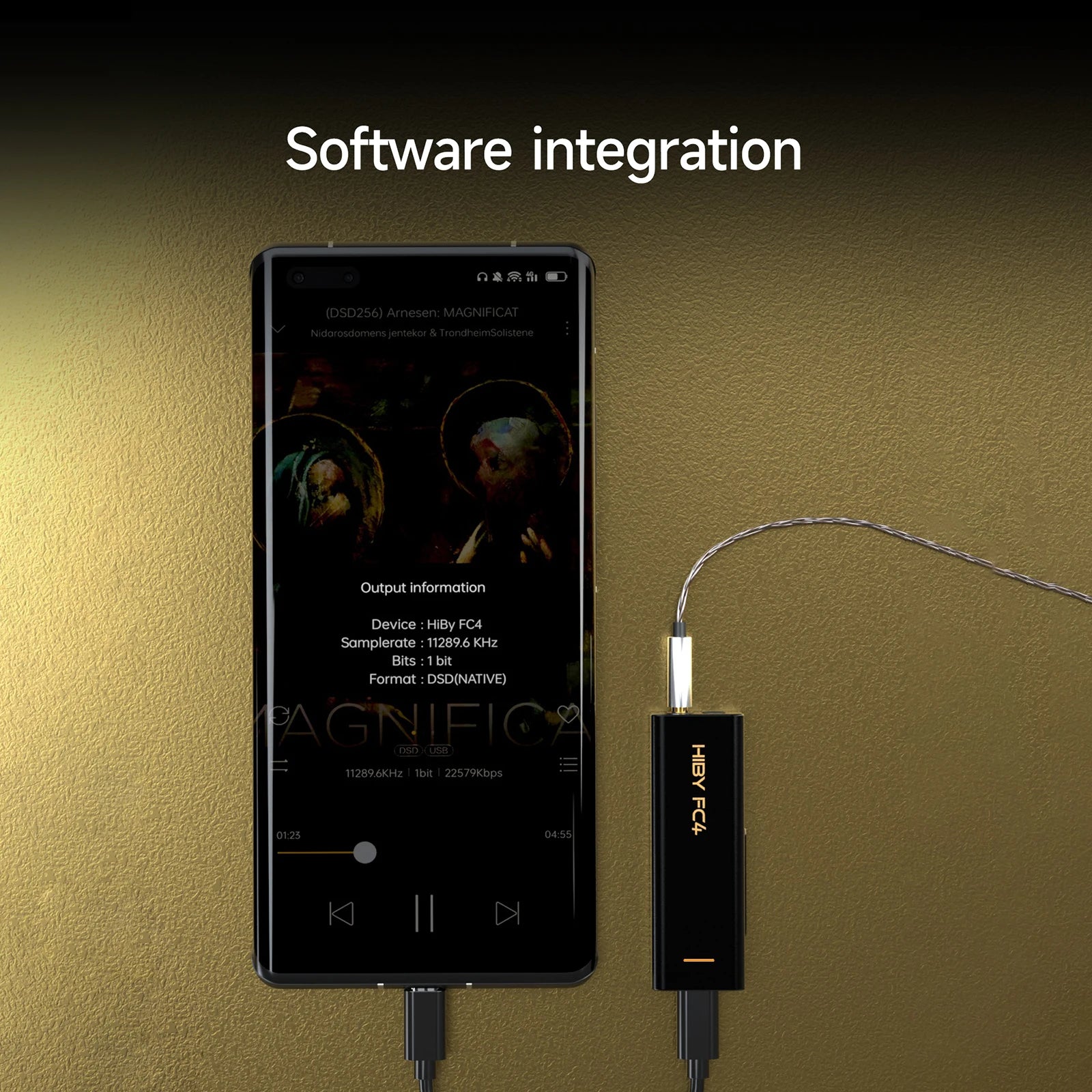 HiBy FC4 USB DAC Dongle & MQA Headphone Amplifier for High-Fidelity Audio Tidesmit