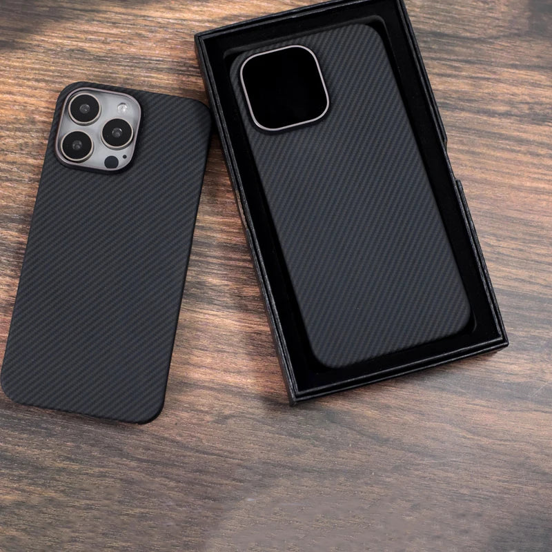 Aramid Fiber iPhone 16 Pro Max Case - Military-Grade Shock Protection Tidesmit