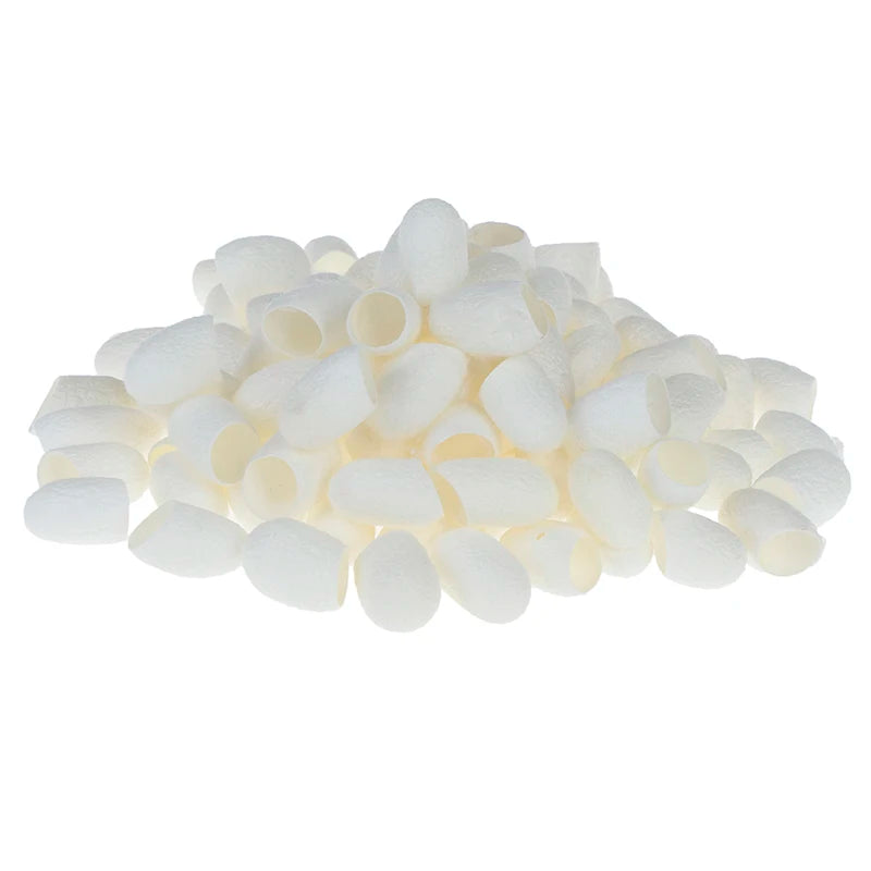Silkworm Balls for Face – Natural Exfoliating Silk Cocoons – 100 Pack Scrubs Treatments Tidesmit