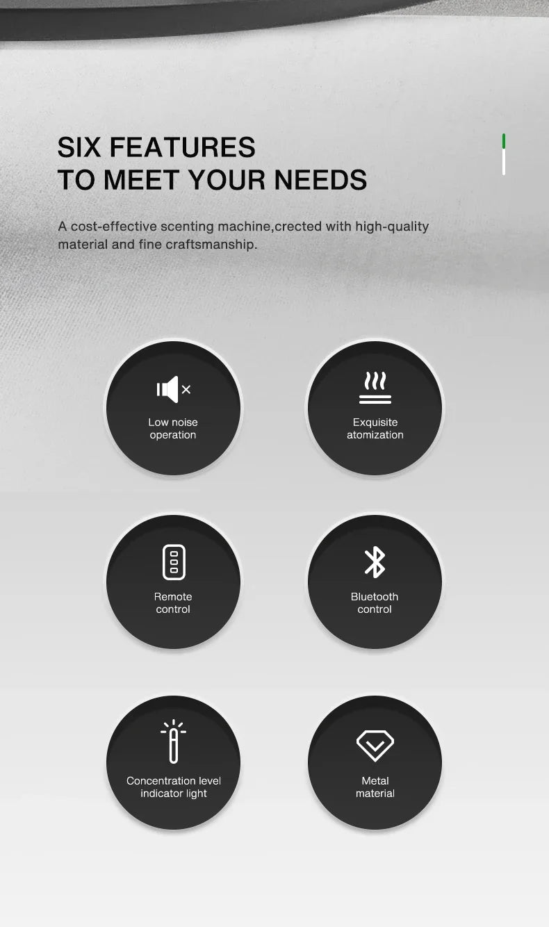 Home Waterless Essential Oil Diffuser Smart Aroma Scent Diffuser APP Control Large Coverage for Hotel Living Room Office Bedroom
