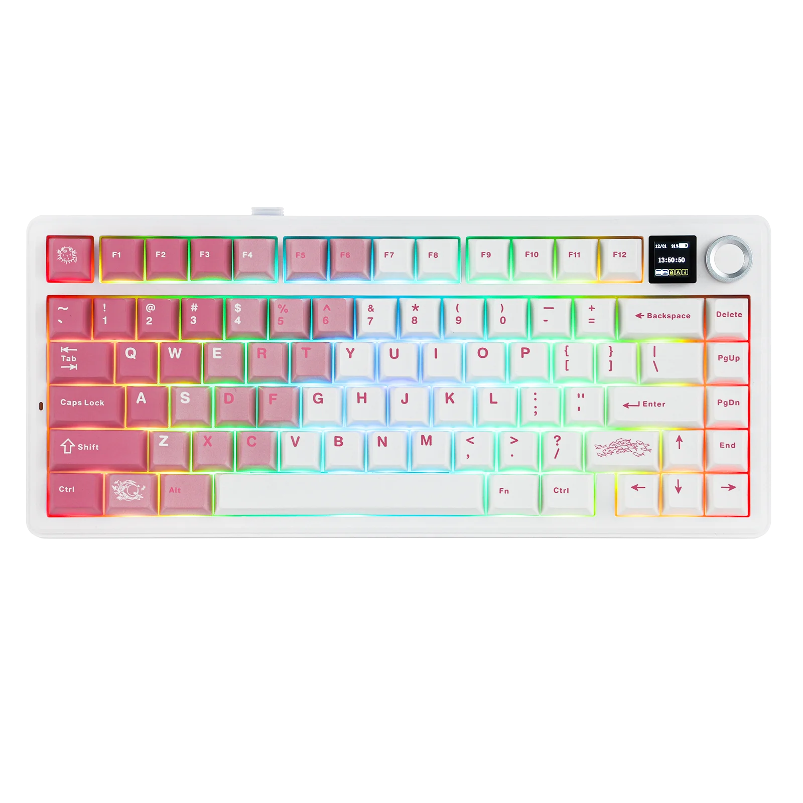 EPOMAKER X AULA F75 MAX Compact 75% ANSI Layout Wired/Bluetooth/2.4GHz Wireless Mechanical Keyboard with TFT Screen and a Knob