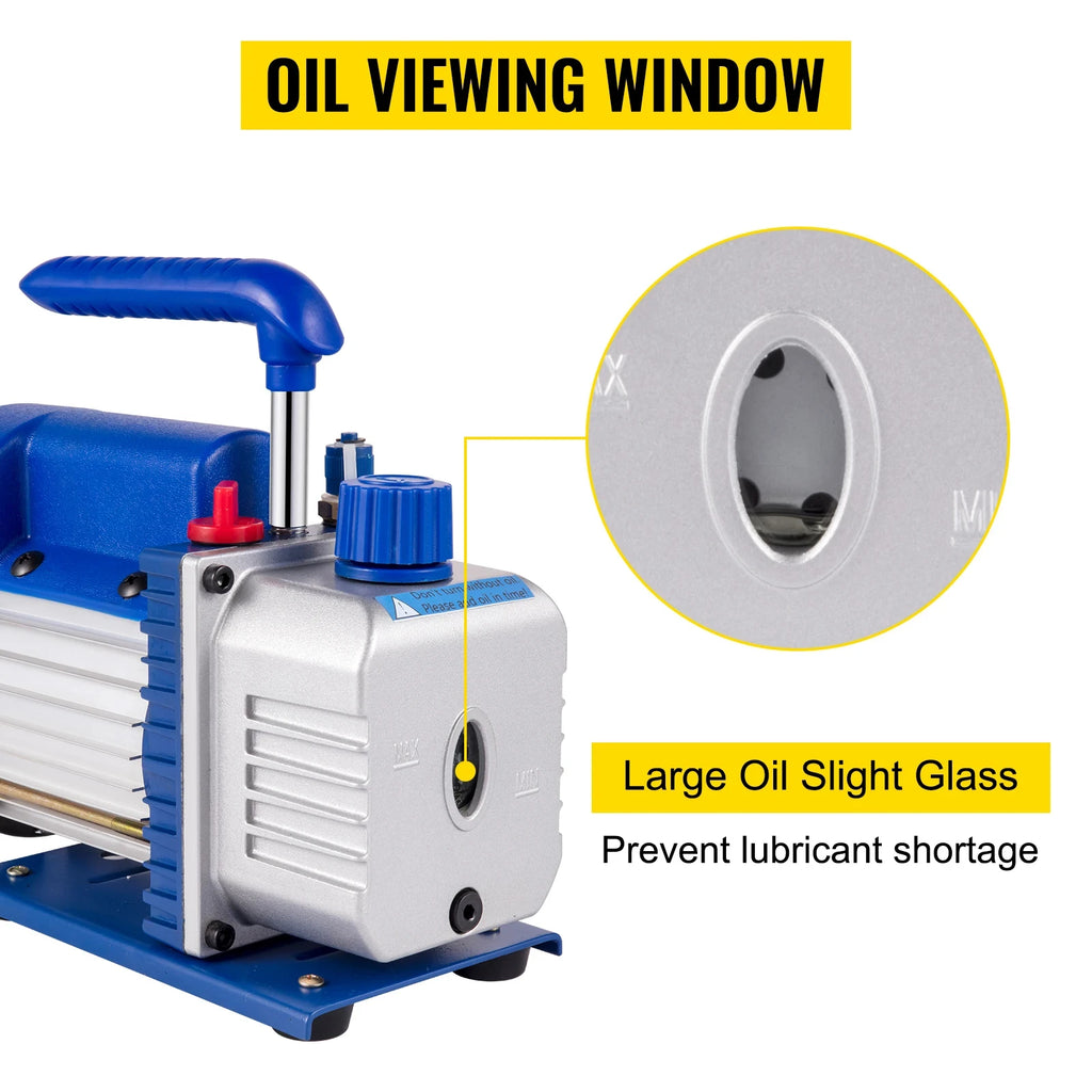 VEVOR Pro Leg Stretcher 220LBS Leg Stretch MachineHeavyDutySingleStageVacuumPump3CFM1/4HPForRefrigerationVacuumPackaging