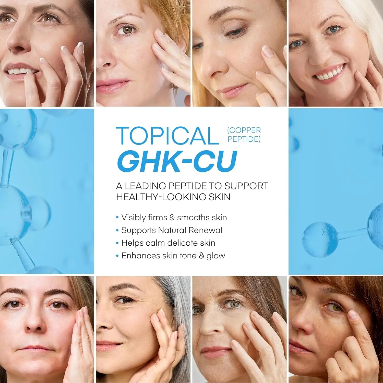 GHK-Cu Copper Peptide & Beef Tallow Blue Balm with Manuka Honey – Moisturizer for Mature, Dry, Sensitive Face & Body Skin