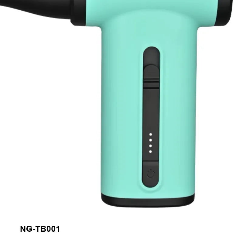WMARK NG-TB001 mint green portable professional hair dryer with black power button and LED battery indicator.