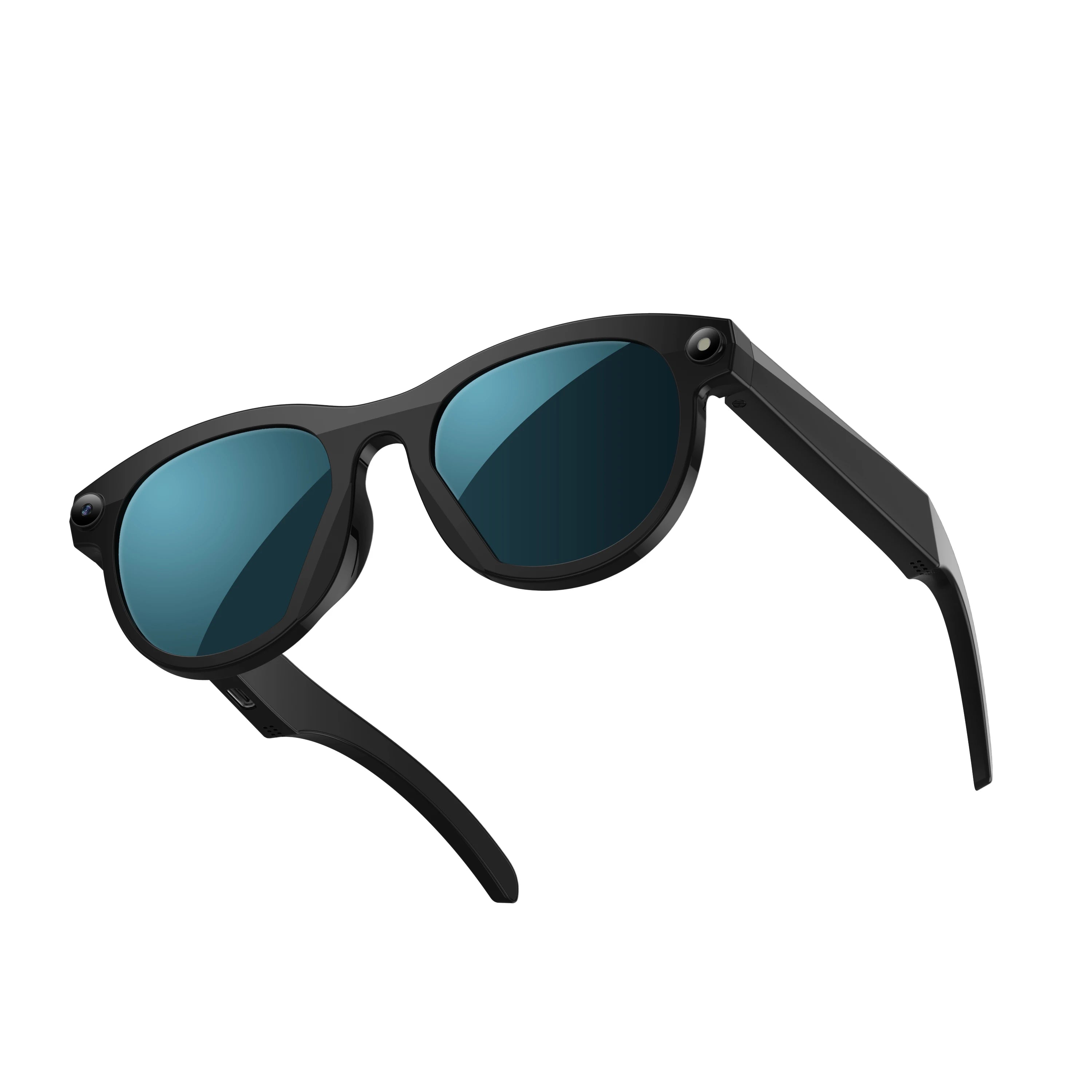 AI Smart Glasses with Camera & Bluetooth Audio | Tidesmit Tech Sunglasses Black Tidesmit