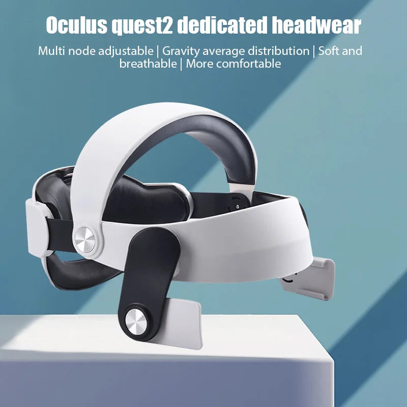 Quest 2 Elite Strap Adjustable Headset Support - Durable White Finish Tidesmit