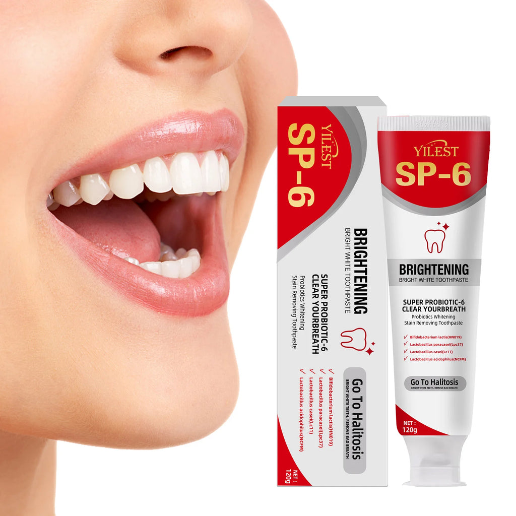 Tidesmit SP-6 Probiotic Teeth Whitening Toothpaste for plaque removal and fresh breath oral hygiene care 120g