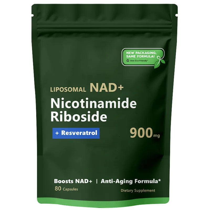80/240/400Pills Pure NAD+ Nicotinamide Nucleoside 900mg Resveratrol Supplement Vegetarian Capsules Anti-aging