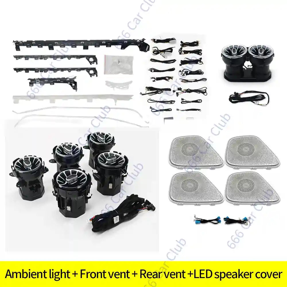 Mercedes Benz Ambient Lighting Kit 64 Color RGB LED Interior Air W177 W118 Suit 3 CN Tidesmit